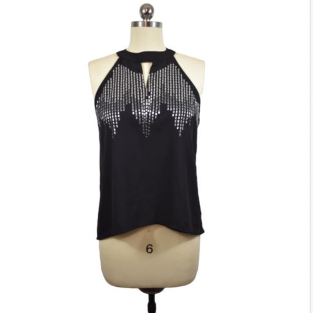 Love Letter Womens Black Blouse Size Small